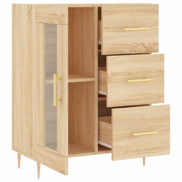 vidaXL Ντουλάπι Sonoma Δρυς 69,5x34x90cm από Επεξεργασμένο Ξύλο 1 τεμ.