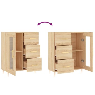 vidaXL Ντουλάπι Sonoma Δρυς 69,5x34x90cm από Επεξεργασμένο Ξύλο 1 τεμ.
