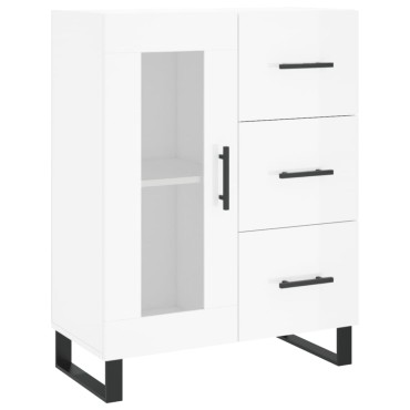 vidaXL Ντουλάπι Γυαλιστερό Λευκό 69,5x34x90cm Επεξεργασμένο Ξύλο 1 τεμ.