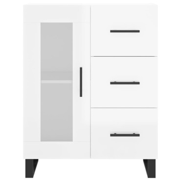 vidaXL Ντουλάπι Γυαλιστερό Λευκό 69,5x34x90cm Επεξεργασμένο Ξύλο 1 τεμ.