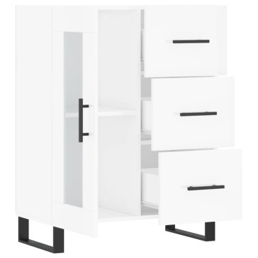 vidaXL Ντουλάπι Γυαλιστερό Λευκό 69,5x34x90cm Επεξεργασμένο Ξύλο 1 τεμ.
