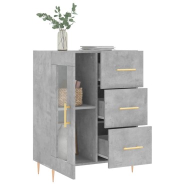 vidaXL Ντουλάπι Γκρι Σκυροδέματος 69,5x34x90cm Επεξεργασμένο Ξύλο 1 τεμ.
