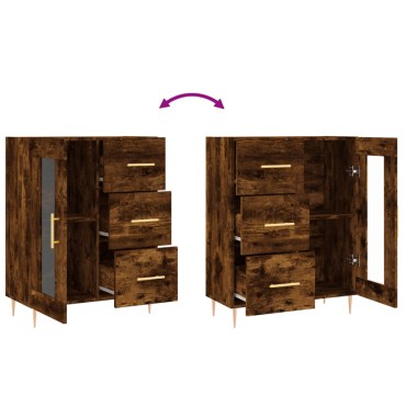 vidaXL Ντουλάπι Καπνιστή Δρυς 69,5x34x90cm Επεξεργασμένο Ξύλο 1 τεμ.
