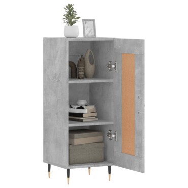 vidaXL Ντουλάπι Γκρι Σκυροδέματος 34,5x34x90cm Επεξεργασμένο Ξύλο 1 τεμ.