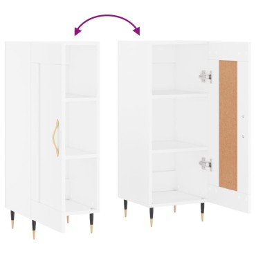 vidaXL Ντουλάπι Λευκό 34,5x34x90cm από Επεξεργασμένο Ξύλο 1 τεμ.