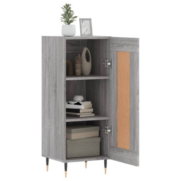 vidaXL Ντουλάπι Γκρι Sonoma 34,5x34x90cm από Επεξεργασμένο Ξύλο 1 τεμ.
