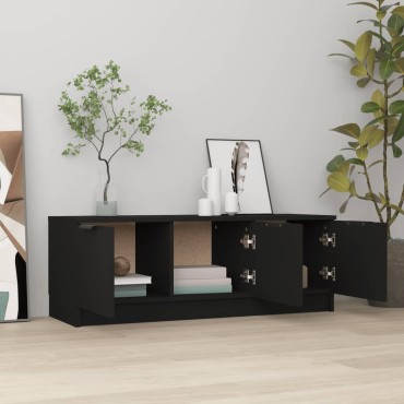 vidaXL Έπιπλο Τηλεόρασης Μαύρο 102x35x36,5cm Επεξεργασμένο Ξύλο