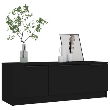 vidaXL Έπιπλο Τηλεόρασης Μαύρο 102x35x36,5cm Επεξεργασμένο Ξύλο