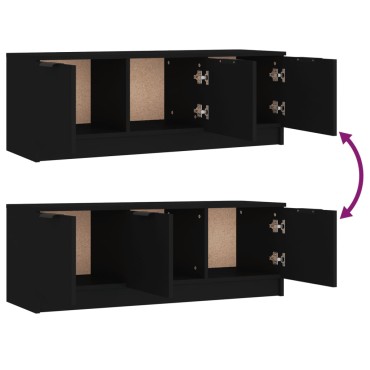 vidaXL Έπιπλο Τηλεόρασης Μαύρο 102x35x36,5cm Επεξεργασμένο Ξύλο
