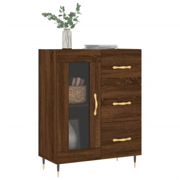 vidaXL Ντουλάπι Καφέ Δρυς 69,5x34x90cm Επεξεργασμένο Ξύλο 1 τεμ.