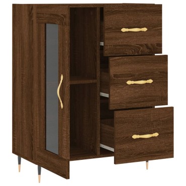 vidaXL Ντουλάπι Καφέ Δρυς 69,5x34x90cm Επεξεργασμένο Ξύλο 1 τεμ.