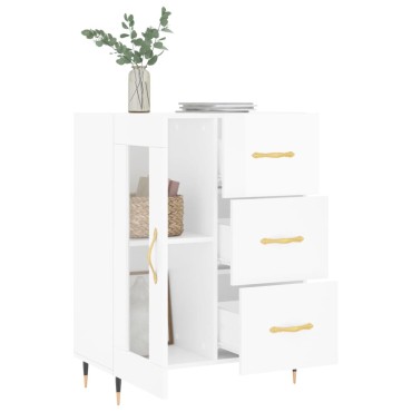 vidaXL Ντουλάπι Γυαλιστερό Λευκό 69,5x34x90cm Επεξεργασμένο Ξύλο 1 τεμ.