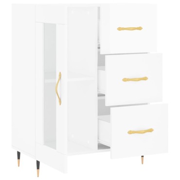 vidaXL Ντουλάπι Γυαλιστερό Λευκό 69,5x34x90cm Επεξεργασμένο Ξύλο 1 τεμ.