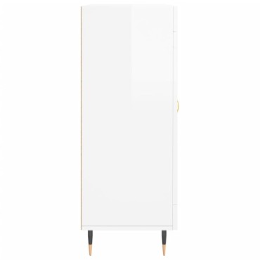vidaXL Ντουλάπι Γυαλιστερό Λευκό 69,5x34x90cm Επεξεργασμένο Ξύλο 1 τεμ.