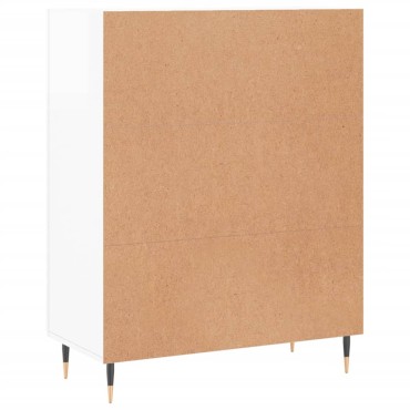 vidaXL Ντουλάπι Γυαλιστερό Λευκό 69,5x34x90cm Επεξεργασμένο Ξύλο 1 τεμ.
