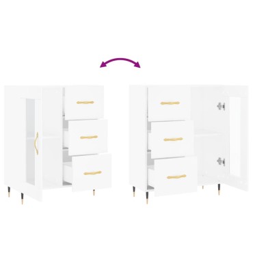 vidaXL Ντουλάπι Λευκό 69,5x34x90cm από Επεξεργασμένο Ξύλο 1 τεμ.