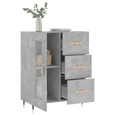 vidaXL Ντουλάπι Γκρι Σκυροδέματος 69,5x34x90cm Επεξεργασμένο Ξύλο 1 τεμ.