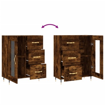 vidaXL Ντουλάπι Καπνιστή Δρυς 69,5x34x90cm Επεξεργασμένο Ξύλο 1 τεμ.