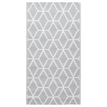vidaXL χαλί εξωτερικού χώρου ARAKIL γκρι 80x150 cm PP