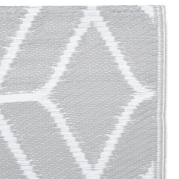 vidaXL χαλί εξωτερικού χώρου ARAKIL γκρι 80x150 cm PP