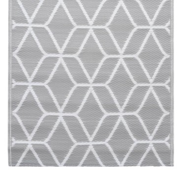 vidaXL χαλί εξωτερικού χώρου ARAKIL γκρι 80x150 cm PP