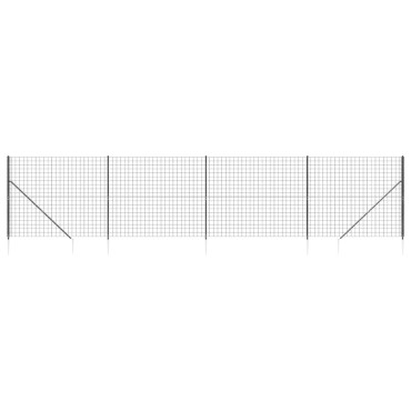 vidaXL Συρματόπλεγμα Περίφραξης Ανθρακί 1,8x10 μ. με Καρφωτές Βάσεις