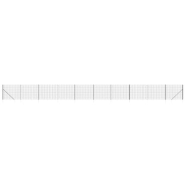 vidaXL Συρματόπλεγμα Περίφραξης Ανθρακί 2,2x25 μ. με Καρφωτές Βάσεις