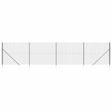 vidaXL Συρματόπλεγμα Περίφραξης Ανθρακί 1,4x10 μ. με Καρφωτές Βάσεις