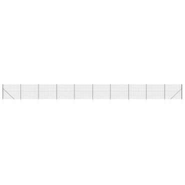 vidaXL Συρματόπλεγμα Περίφραξης Ανθρακί 1,8x25 μ. με Καρφωτές Βάσεις