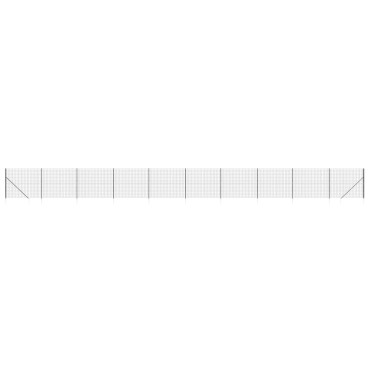 vidaXL Συρματόπλεγμα Περίφραξης Ανθρακί 1,6 x 25 μ. με Καρφωτές Βάσεις