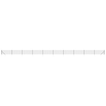 vidaXL Συρματόπλεγμα Περίφραξης Ανθρακί 0,8x25 μ. με Καρφωτές Βάσεις