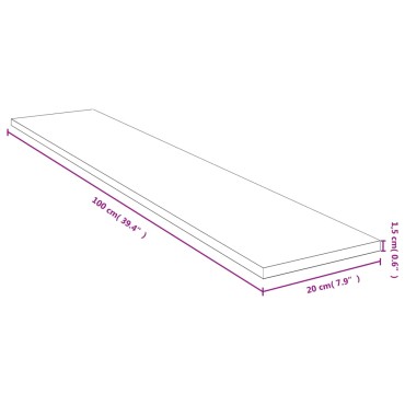 vidaXL Ράφι Τοίχου 100x20x1,5cm από Μπαμπού 1 τεμ.