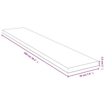 vidaXL Ράφι Τοίχου 100x20x2,5cm από Μπαμπού 1 τεμ.