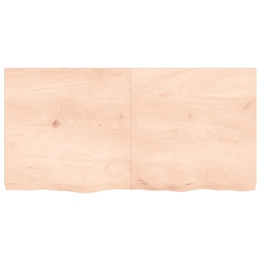 vidaXL Ράφι Τοίχου 120x60x(2-6)cm από Ακατέργαστο Μασίφ Ξύλο Δρυός 1 τεμ.