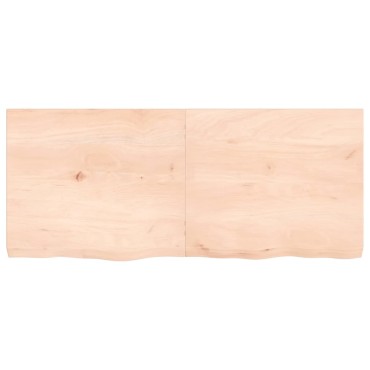 vidaXL Ράφι Τοίχου 140x60x(2-6)cm από Ακατέργαστο Μασίφ Ξύλο Δρυός 1 τεμ.