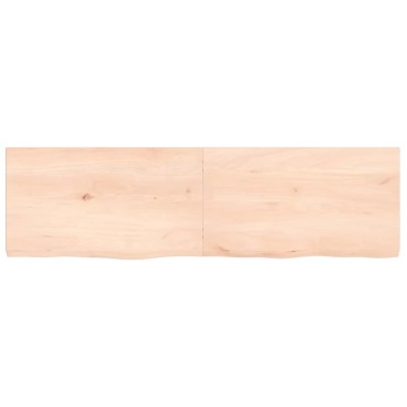 vidaXL Ράφι Τοίχου 140x40x(2-4)cm από Ακατέργαστο Μασίφ Ξύλο Δρυός 1 τεμ.