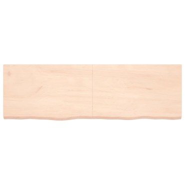 vidaXL Ράφι Τοίχου 160x50x(2-4)cm από Ακατέργαστο Μασίφ Ξύλο Δρυός 1 τεμ.