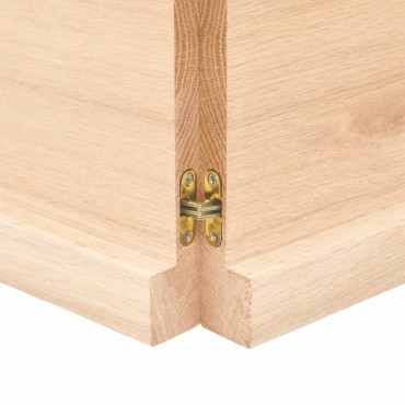vidaXL Ράφι Τοίχου 120x60x(2-4)cm από Ακατέργαστο Μασίφ Ξύλο Δρυός 1 τεμ.
