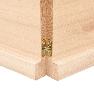 vidaXL Ράφι Τοίχου 120x60x(2-4)cm από Ακατέργαστο Μασίφ Ξύλο Δρυός 1 τεμ.
