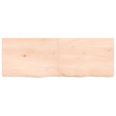 vidaXL Ράφι Τοίχου 140x50x(2-6)cm από Ακατέργαστο Μασίφ Ξύλο Δρυός 1 τεμ.