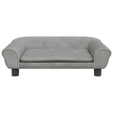 vidaXL Καναπές Παιδικός Ανοιχτό Γκρι 70x45x26cm από Βελούδο 1 τεμ.