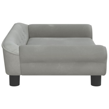 vidaXL Καναπές Παιδικός Ανοιχτό Γκρι 70x45x26cm από Βελούδο 1 τεμ.