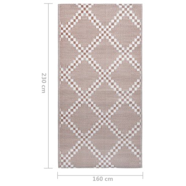 vidaXL Χαλί εξωτερικού χώρου ARAKIL καφέ 160x230 cm PP