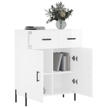 vidaXL Ντουλάπι Γυαλιστερό Λευκό 69,5x34x90cm Επεξεργασμένο Ξύλο 1 τεμ.
