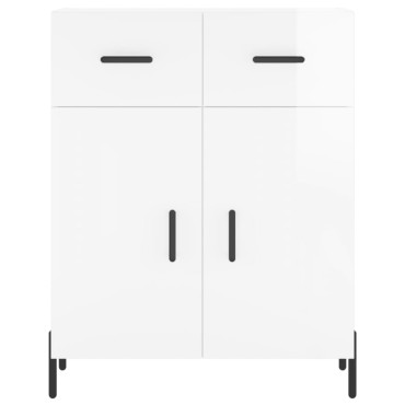 vidaXL Ντουλάπι Γυαλιστερό Λευκό 69,5x34x90cm Επεξεργασμένο Ξύλο 1 τεμ.