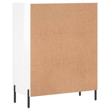 vidaXL Ντουλάπι Γυαλιστερό Λευκό 69,5x34x90cm Επεξεργασμένο Ξύλο 1 τεμ.