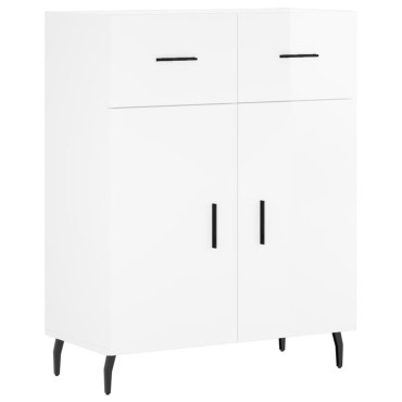vidaXL Ντουλάπι Γυαλιστερό Λευκό 69,5x34x90cm Επεξεργασμένο Ξύλο 1 τεμ.