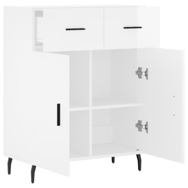 vidaXL Ντουλάπι Γυαλιστερό Λευκό 69,5x34x90cm Επεξεργασμένο Ξύλο 1 τεμ.