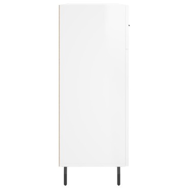vidaXL Ντουλάπι Γυαλιστερό Λευκό 69,5x34x90cm Επεξεργασμένο Ξύλο 1 τεμ.