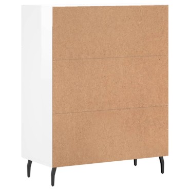 vidaXL Ντουλάπι Γυαλιστερό Λευκό 69,5x34x90cm Επεξεργασμένο Ξύλο 1 τεμ.
